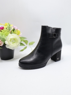 Botki damskie ocieplane na obcasie (36-41) H2449 BLACK