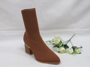 Kozaki damskie jesienne na obcasie (36-41) NS265 CAMEL
