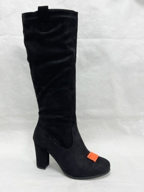 Kozaki damskie ocieplane na obcasie (36-41) Y051 BLACK