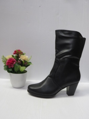 Botki damskie ocieplane na obcasie (36-41) 887-1 BLACK
