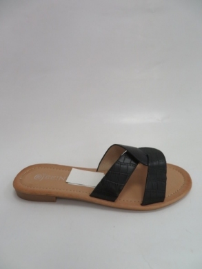 Klapki damskie na płaskim (36-41) J65 BLACK