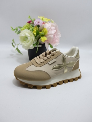 Buty sportowe damskie na płaskim (36-41) 88221 BEIGE