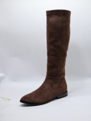 Kozaki damskie na płaskim (36-41) MVP318 BROWN