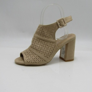 Sandały damskie na obcasie (36-41) 7003 BEIGE