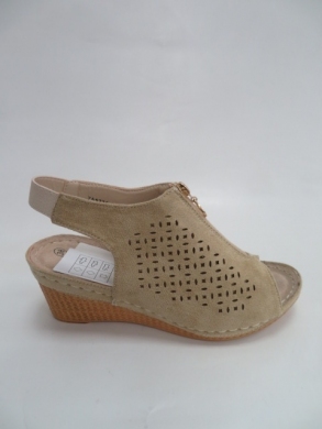 Sandały damskie na koturnie (36-41) 7AA224 BEIGE