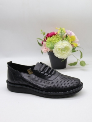 Półbuty damskie na płaskim (39-43) 25167-21 BLACK
