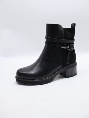 Botki damskie ocieplane na obcasie (36-41) LH181 BLACK