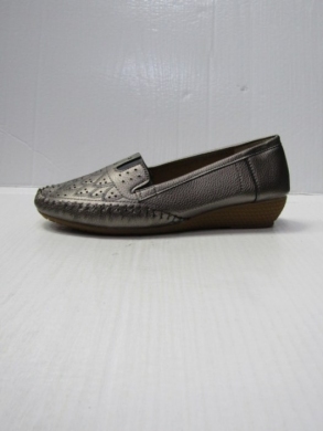Mokasyny damskie na koturnie (39-43) DJ5-20 SILVER