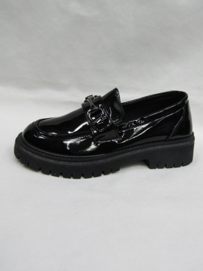 Mokasyny damskie na płaskim (36-41) 7201-12 BLACK