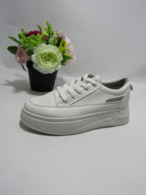 Buty sportowe damskie na płaskim (36-41) HZ15 WHITE