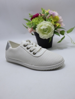 Buty sportowe damskie na płaskim (36-41) 11616-82 WH/SILVER