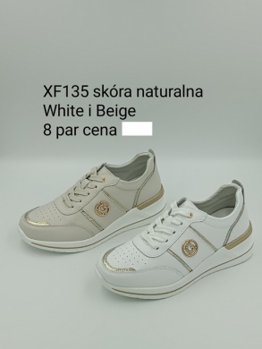 Buty sportowe damskie na płaskim (36-41) XF135 BEIGE