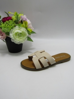 Klapki damskie na płaskim (36-41) N24-011 BEIGE