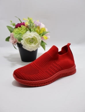 Buty sportowe damskie na płaskim (36-41) W076 RED