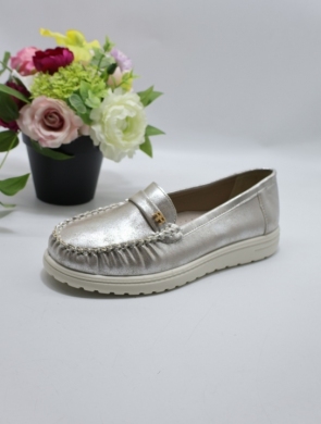 Mokasyny damskie na płaskim (37-42) XQ81-2 SILVER