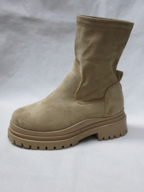 Botki damskie na płaskim (36-41) 8-7 BEIGE