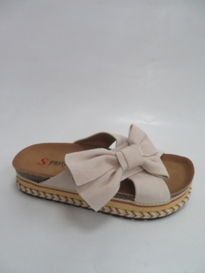 Klapki damskie na płaskim (36-41) M332 BEIGE