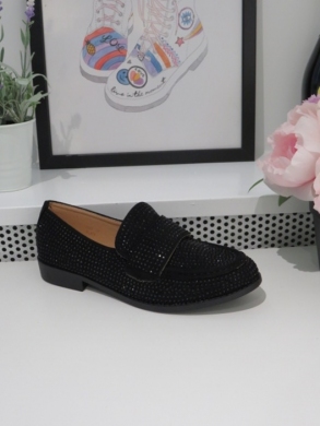 Mokasyny damskie na płaskim (36-41) 3669 BLACK