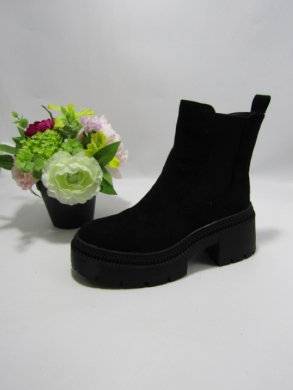 Botki damskie na płaskim (36-41) 9682A BLACK