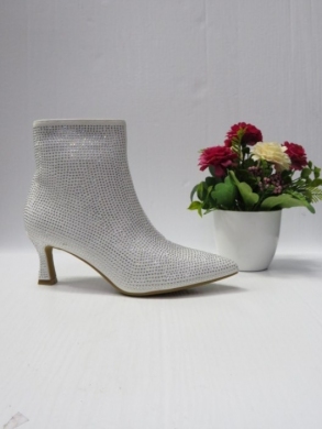 Botki damskie na szpilce (36-41) 6876 SILVER