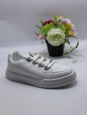Buty sportowe damskie na płaskim (36-40) B1043 WHITE