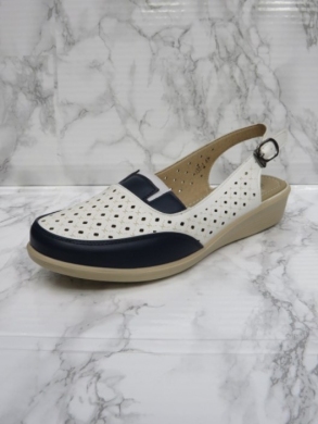 Sandały damskie na koturnie (36-41) J33-1 WHITE/BLUE
