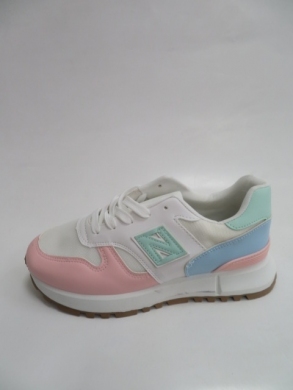 Buty sportowe damskie na płaskim (36-41) AB1784 WHITE/PINK