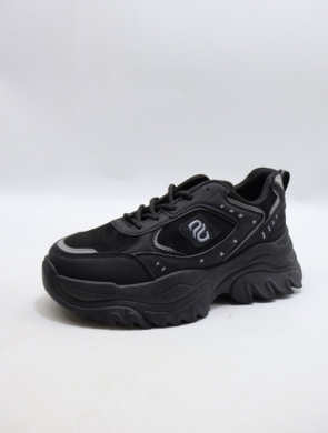 Buty sportowe damskie na płaskim (36-41) 6020 BLACK