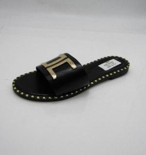 Klapki damskie na płaskim (36-41) MD97 BLACK
