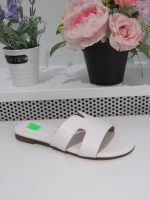 Klapki damskie na płaskim (36-41) 5121 WHITE