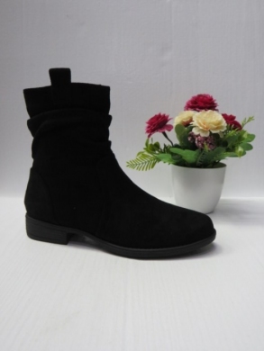 Botki damskie ocieplane na płaskim (36-41) NB535 BLACK