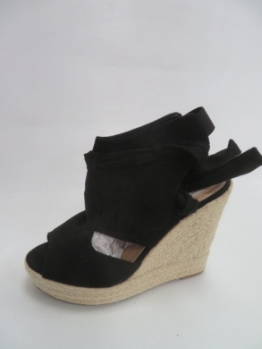 Sandały damskie na koturnie (36-41) 108-92 BLACK