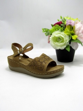 Sandały damskie na koturnie (36-41) 8-129 CAMEL