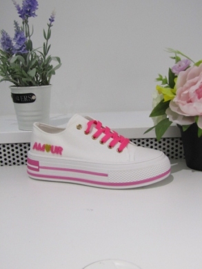 Trampki damskie na płaskim (36-41) 9110 FUCHSIA