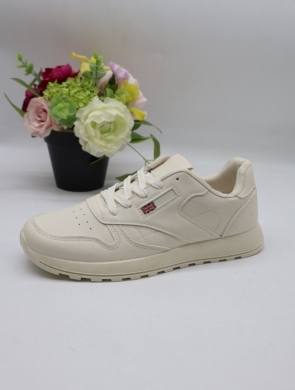 Buty sportowe damskie na płaskim (36-41) 81199-3D BEIGE