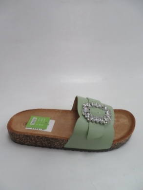 Klapki damskie na płaskim (36-41) 8075 GREEN