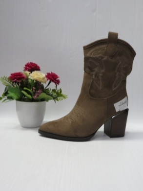 Botki damskie na obcasie (36-41) 7035 KHAKI