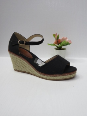 Sandały damskie na koturnie (36-41) LE-557 BLACK