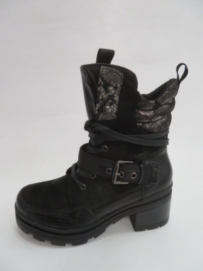 Botki damskie jesienne na obcasie (36-41) 88178 BLACK