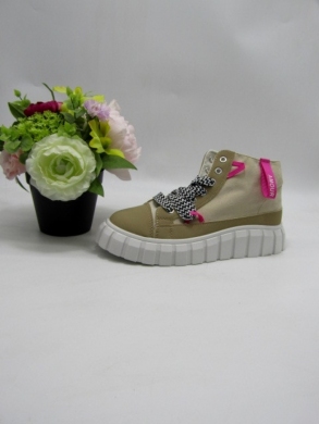 Buty sportowe damskie na płaskim (36-41) XLL23186 BEIGE
