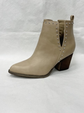 Botki damskie na obcasie (36-41) B-664 BEIGE