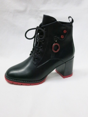 Botki damskie ocieplane na obcasie (36-41) X-6603-5A BLACK