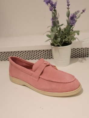 Mokasyny damskie na płaskim (36-41) 9753 PINK/SKO