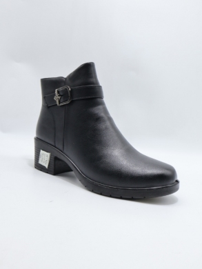 Botki damskie ocieplane na obcasie (36-42) 7114-1 BLACK