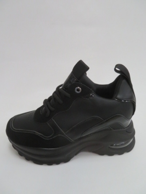 Buty sportowe damskie na koturnie (36-41) AB1719 BLACK