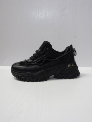 Buty sportowe damskie na płaskim (36-41) WW052 BLACK