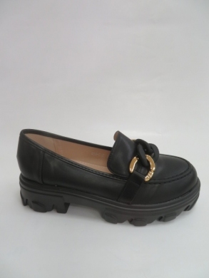 Mokasyny damskie na koturnie (36-41) 212 BLACK