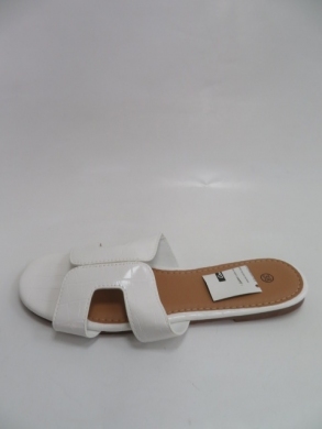 Klapki damskie na płaskim (36-41) F-069 WHITE