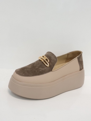 Półbuty damskie na płaskim (36-41) GD-LX1073D APRICOT/KHAKI