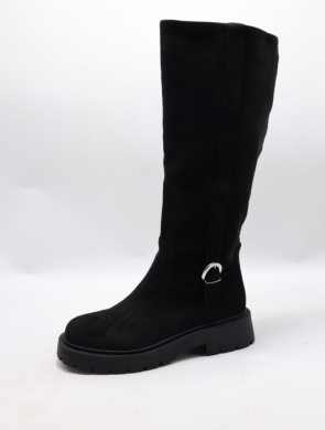 Kozaki damskie na płaskim (36-41) 2509 BLACK